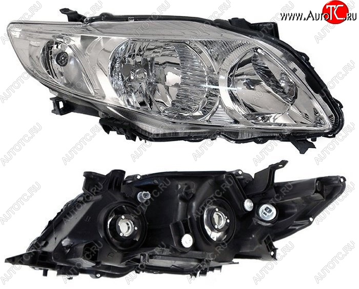 4 649 р. Правая фара SAT Toyota Corolla E140 седан дорестайлинг (2007-2010)  с доставкой в г. Воронеж