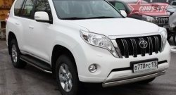 Защита переднего бампера одинарная из овальной трубы Souz-96 (d75x42) Toyota Land Cruiser Prado  J150 (2013-2017) 1-ый рестайлинг