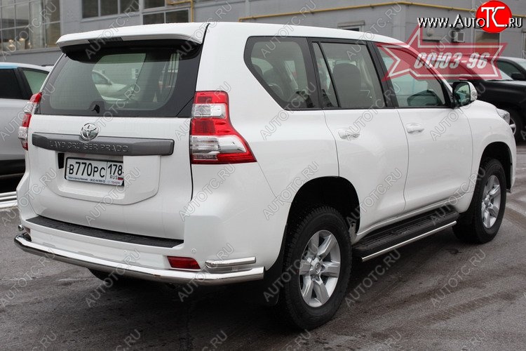 23 444 р. Двойная защита заднего бампера Souz-96 (d76/42)  Toyota Land Cruiser Prado  J150 (2013-2017) 1-ый рестайлинг  с доставкой в г. Воронеж