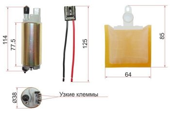 1 099 р. Насос топливный SAT Toyota Allex E12# рестайлинг (2002-2004)  с доставкой в г. Воронеж. Увеличить фотографию 1