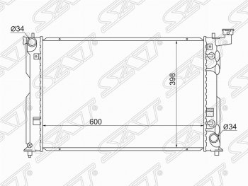 5 549 р. Радиатор двигателя SAT Toyota Wish XE10 дорестайлинг (2003-2005)  с доставкой в г. Воронеж. Увеличить фотографию 1