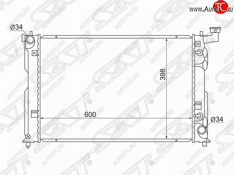 5 549 р. Радиатор двигателя SAT Toyota Wish XE10 дорестайлинг (2003-2005)  с доставкой в г. Воронеж