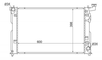6 549 р. Радиатор двигателя SAT  Toyota Allion  T240 - Wish  XE10  с доставкой в г. Воронеж. Увеличить фотографию 1