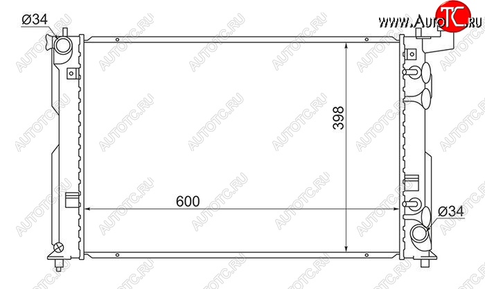 6 549 р. Радиатор двигателя SAT  Toyota Allion  T240 - Wish  XE10  с доставкой в г. Воронеж