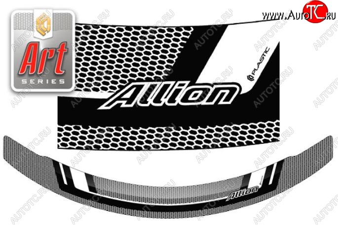 2 199 р. Дефлектор капота CA-Plastiс  Toyota Allion  T260 (2007-2016) седан дорестайлинг, седан 1-ый рестайлинг (Серия Art графит)  с доставкой в г. Воронеж