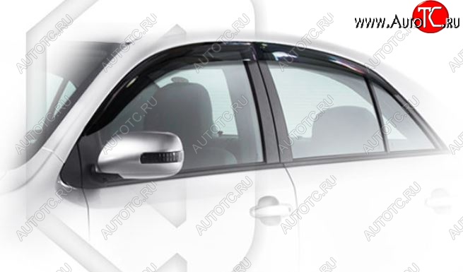 2 079 р. Дефлектора окон CA-Plastic  Toyota Allion  T260 (2007-2016) седан дорестайлинг, седан 1-ый рестайлинг (Classic полупрозрачный, Без хром.молдинга, Крепление только на скотч)  с доставкой в г. Воронеж