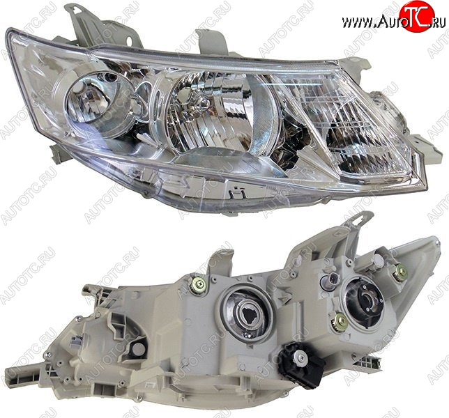 6 999 р. Правая фара SAT (хром) Toyota Allion T260 седан дорестайлинг (2007-2010)  с доставкой в г. Воронеж
