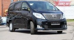 14 084 р. Защита переднего бампера одинарная Souz-96 (d60).  Toyota Alphard  H20 (2011-2015) рестайлинг  с доставкой в г. Воронеж. Увеличить фотографию 1