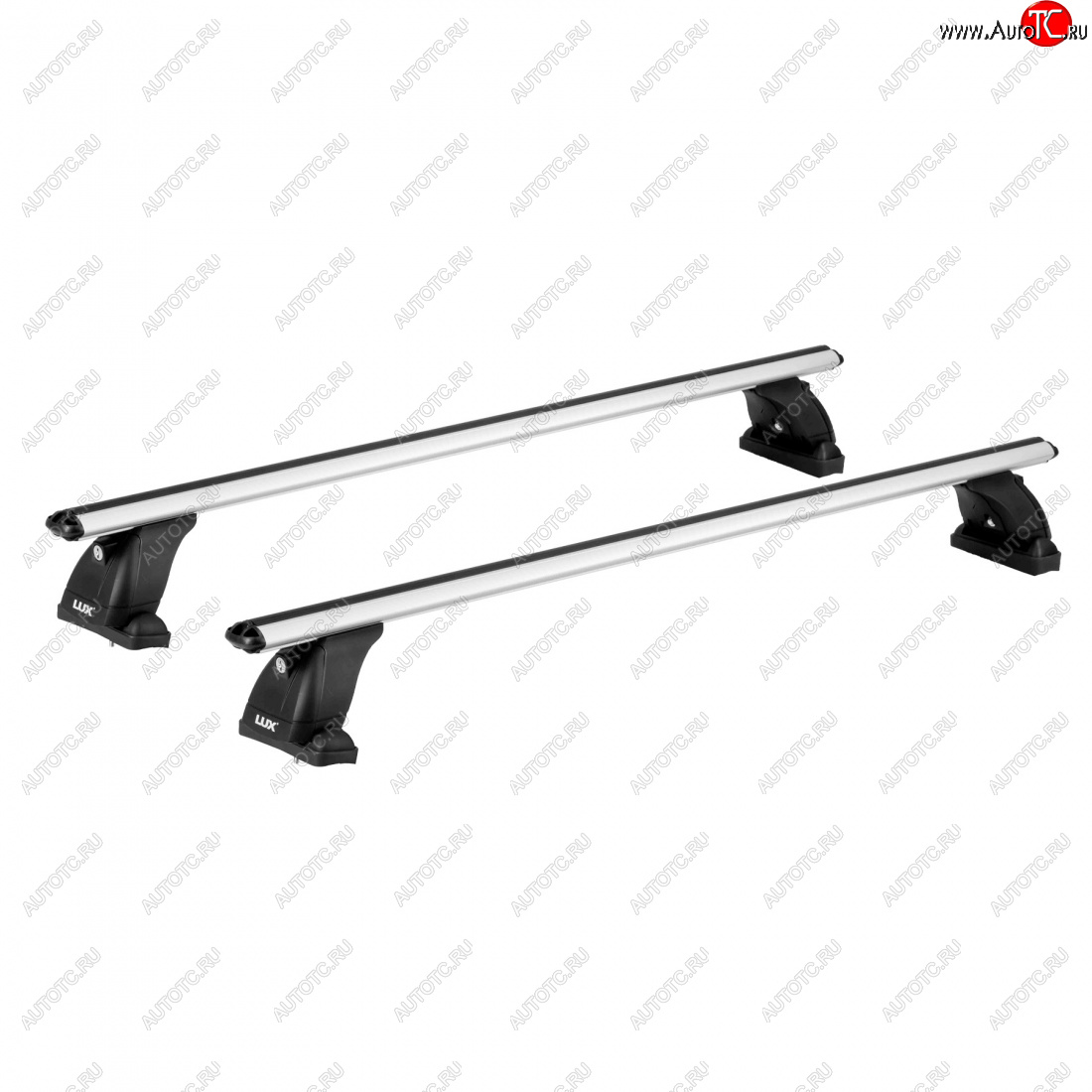 14 289 р. Багажник на крышу без рейлингов сборе LUX  Toyota Alphard  H30 - Vellfire  2 (дуги аэро-классик 140 см, с замком, серебро)  с доставкой в г. Воронеж