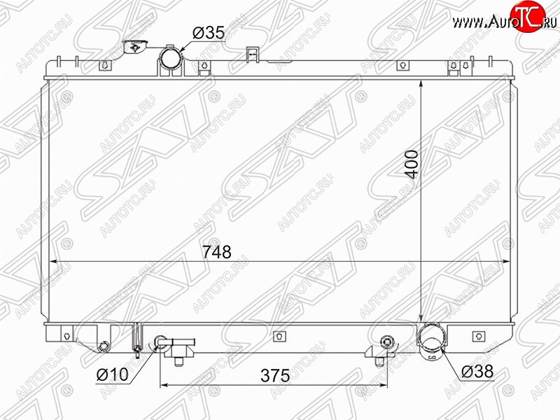 12 349 р. Радиатор двигателя SAT  Toyota Aristo  S160 (1997-2001) дорестайлинг  с доставкой в г. Воронеж