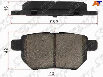 619 р. Колодки тормозные задние SAT Toyota Corolla E150 седан рестайлинг (2009-2013)  с доставкой в г. Воронеж. Увеличить фотографию 1