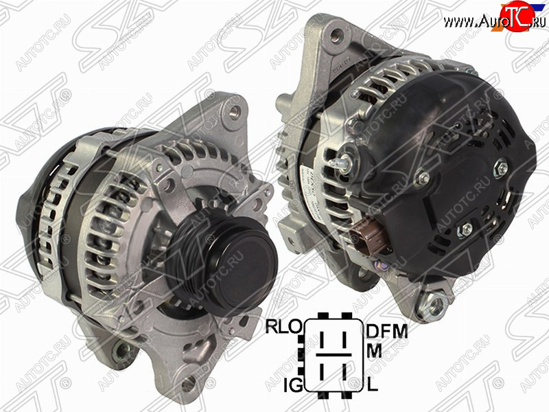 11 699 р. Генератор SAT (12V, 100A, 1,6 1ZRFAE/2,0 3ZRFAE) Toyota Auris E150 хэтчбэк 5 дв. рестайлинг (2010-2012)  с доставкой в г. Воронеж