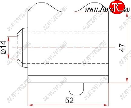 222 р. Правая резиновая втулка переднего стабилизатора (D=23) SAT Toyota Avensis T270 универсал 1-ый рестайлинг (2011-2015)  с доставкой в г. Воронеж