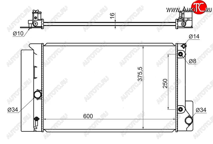 4 549 р. Радиатор двигателя SAT Toyota Auris E180 хэтчбэк 5 дв. дорестайлинг (2012-2016)  с доставкой в г. Воронеж