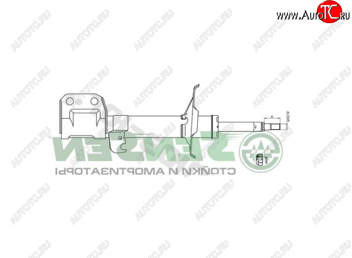 4 399 р. Правый амортизатор передний SENSEN Toyota Avensis T250 универсал дорестайлинг (2003-2006)  с доставкой в г. Воронеж