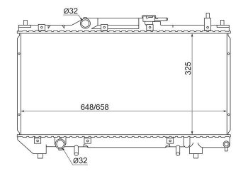 Радиатор двигателя SAT Toyota Avensis T220 седан рестайлинг (2000-2003)