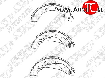1 689 р. Колодки тормозные SAT (задние)  Toyota Avensis  T220 седан (1997-2003) дорестайлинг, рестайлинг  с доставкой в г. Воронеж