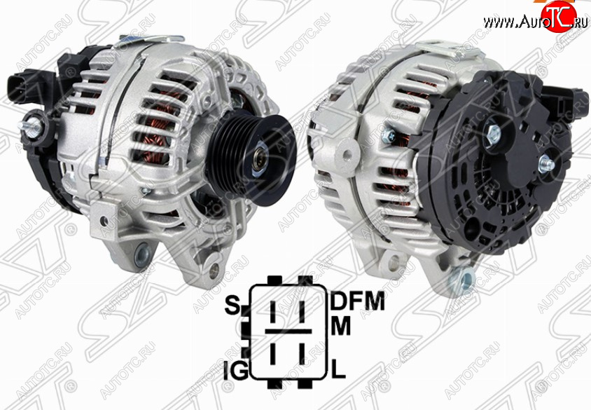 14 499 р. Генератор SAT (12V 100A 2.0/2.4/1AZFSE/2AZFSE) Toyota Avensis T250 седан дорестайлинг (2003-2006)  с доставкой в г. Воронеж