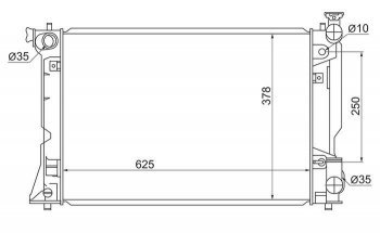 6 199 р. Радиатор двигателя SAT Toyota Avensis T250 седан дорестайлинг (2003-2006)  с доставкой в г. Воронеж. Увеличить фотографию 1