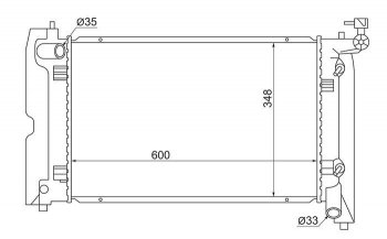 Радиатор двигателя SAT Toyota Avensis T250 седан дорестайлинг (2003-2006)