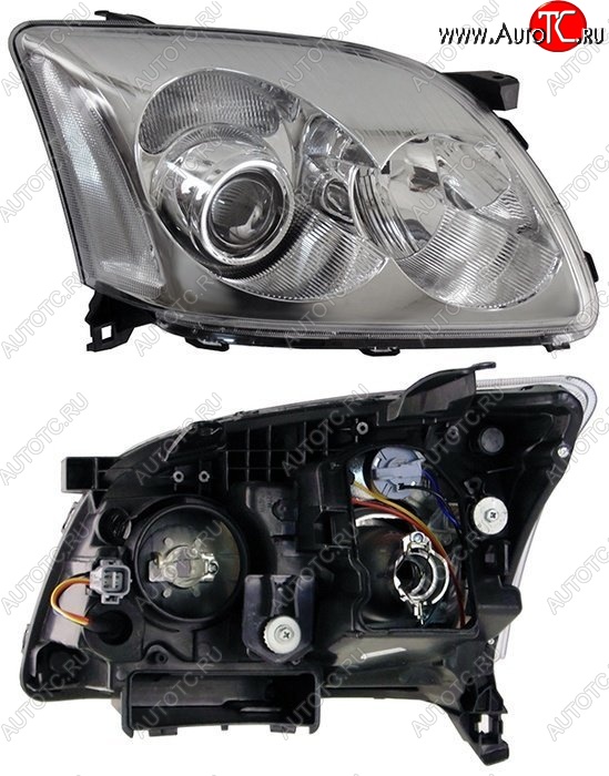6 349 р. Правая фара SAT Toyota Avensis T250 универсал дорестайлинг (2003-2006)  с доставкой в г. Воронеж