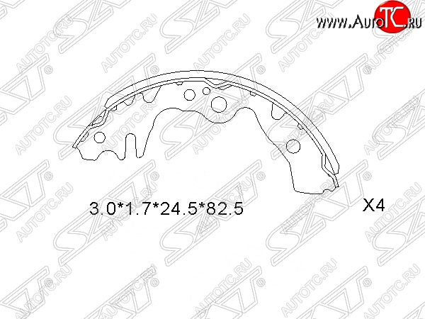 1 039 р. Колодки тормозные задние SAT  Toyota bB  2 - Passo ( 1,  2)  с доставкой в г. Воронеж