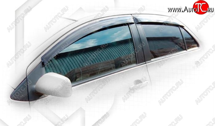 2 099 р. Дефлектора окон (NCP96, KSP92, SCP92) CA-Plastiс Toyota Belta/Yaris XP90 седан (2005-2012) (Classic полупрозрачный)  с доставкой в г. Воронеж