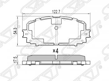 999 р. Колодки тормозные SAT (передние) Toyota Belta/Yaris XP90 седан (2005-2012)  с доставкой в г. Воронеж. Увеличить фотографию 1