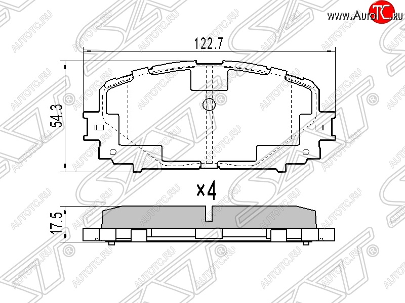 999 р. Колодки тормозные SAT (передние) Toyota Belta/Yaris XP90 седан (2005-2012)  с доставкой в г. Воронеж