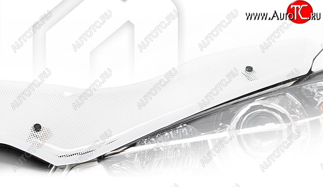 2 479 р. Дефлектор капота CA-Plastiс  Toyota Blade (2006-2012) хэтчбек (Шелкография белая)  с доставкой в г. Воронеж