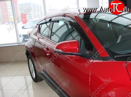 3 199 р. Дефлекторы окон (ветровики) SIM Toyota C-HR NGX10, ZGX10 дорестайлинг (2016-2019)  с доставкой в г. Воронеж