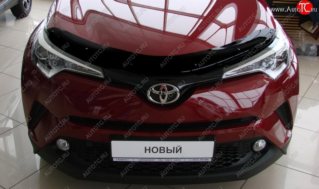 2 879 р. Дефлектор капота SIM Toyota C-HR NGX10, ZGX10 рестайлинг (2019-2025)  с доставкой в г. Воронеж