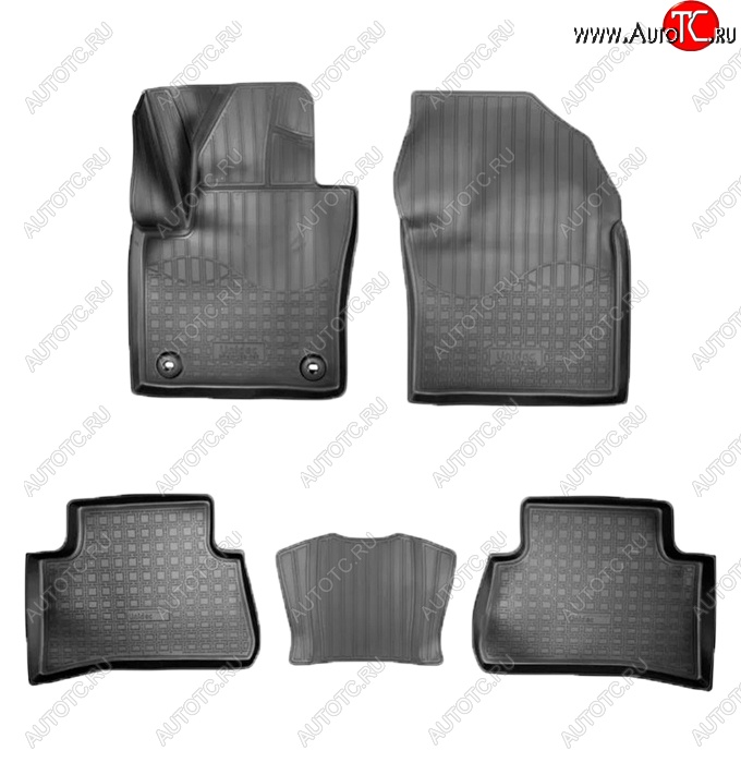 2 399 р. Коврики салонные Noplast (3D) Toyota C-HR NGX10, ZGX10 рестайлинг (2019-2025) (Черные)  с доставкой в г. Воронеж