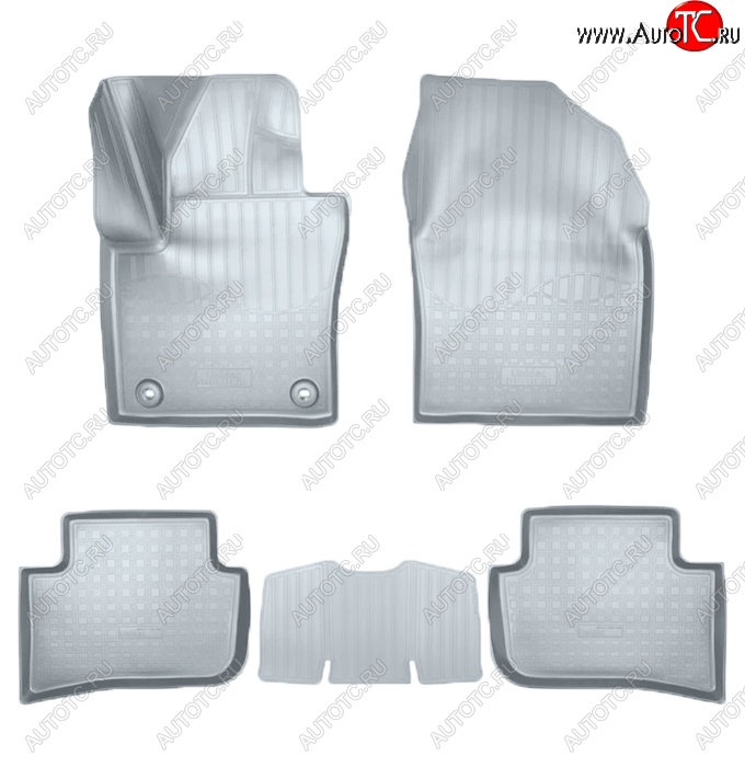3 099 р. Коврики салонные Noplast (3D, полный привод)  Toyota C-HR  NGX10, ZGX10 (2016-2025) дорестайлинг, рестайлинг (Серые)  с доставкой в г. Воронеж