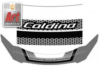 Дефлектор капота CA-Plastiс exclusive Toyota Caldina  T240 (2002-2007) универсал дорестайлинг, универсал рестайлинг (Серия Art черная)