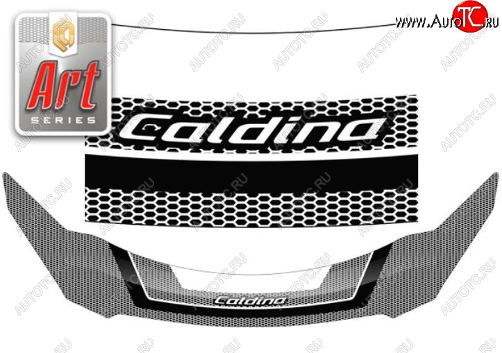 2 379 р. Дефлектор капота CA-Plastiс exclusive  Toyota Caldina  T240 (2002-2007) универсал дорестайлинг, универсал рестайлинг (Серия Art черная)  с доставкой в г. Воронеж