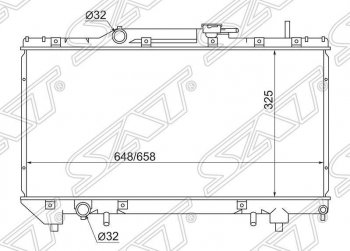 4 999 р. Радиатор двигателя SAT Toyota Carina T190 седан дорестайлинг (1992-1994)  с доставкой в г. Воронеж. Увеличить фотографию 1