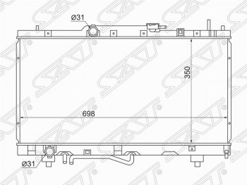 Радиатор двигателя SAT Toyota Caldina T210 дорестайлинг универсал (1997-1999)