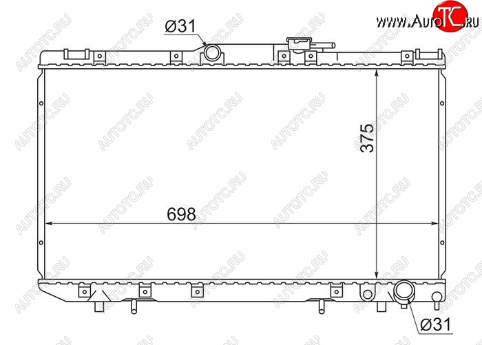 6 699 р. Радиатор двигателя SAT Toyota Carina T190 седан дорестайлинг (1992-1994)  с доставкой в г. Воронеж