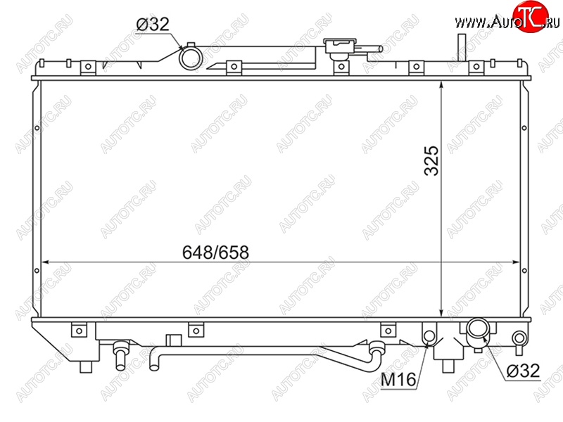 6 849 р. Радиатор двигателя (пластинчатый, МКПП/АКПП,	3SFE/3SGE/4SFE) SAT Toyota Carina T190 седан дорестайлинг (1992-1994)  с доставкой в г. Воронеж