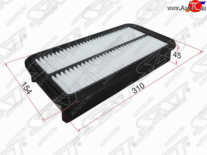 291 р. Фильтр воздушный двигателя (154*310*45 3SFE/4SFE/5EFE/7AFE/2VZ/4AFE/4AGE) SAT  Toyota Caldina ( T190,  T210) - Camry  V20  с доставкой в г. Воронеж