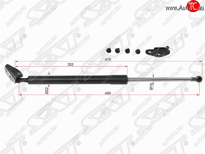 1 339 р. Правый газовый упор крышки багажника SAT Toyota Caldina T210 дорестайлинг универсал (1997-1999)  с доставкой в г. Воронеж