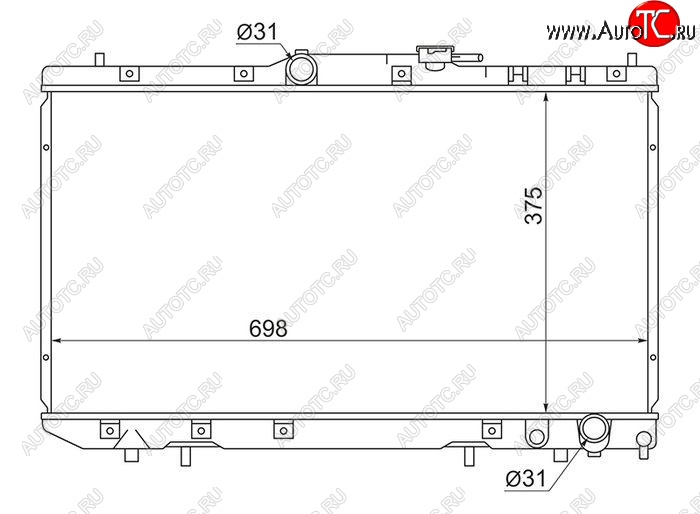 7 999 р. Радиатор двигателя SAT (DIESEL)  Toyota Caldina  T210 - Corona Premio  T210  с доставкой в г. Воронеж