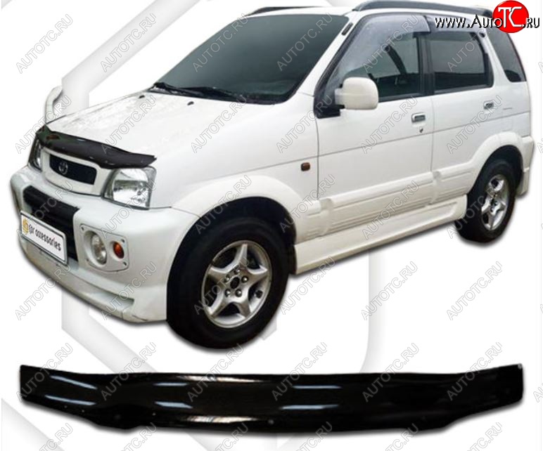 1 999 р. Дефлектор капота (J100,102,122) CA-Plastiс  Toyota Cami  J100 (1999-2000) дорестайлинг (Classic черный, Без надписи)  с доставкой в г. Воронеж