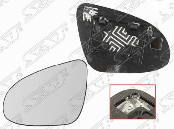 Левое полотно зеркала SAT (сферическое с обогревом) Toyota Camry XV55 1-ый рестайлинг (2014-2017)