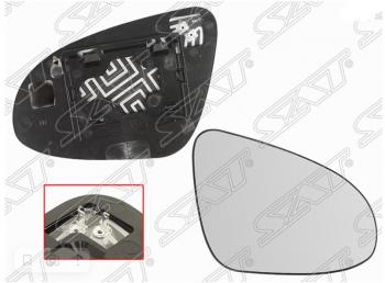 Правое полотно зеркала SAT (сферическое с обогревом, правое) Toyota Camry XV55 1-ый рестайлинг (2014-2017)