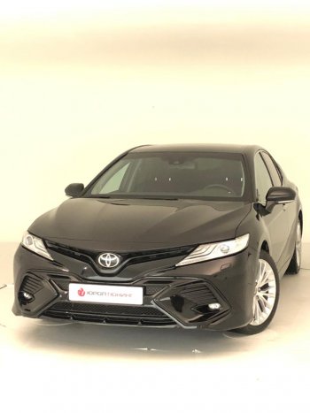 14 699 р. Накладка переднего бампера Yurol Toyota Camry XV70 дорестайлинг (2017-2021) (Неокрашенная)  с доставкой в г. Воронеж. Увеличить фотографию 2