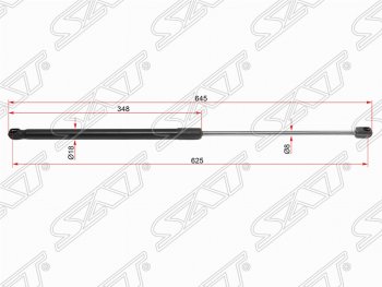 2 349 р. Газовый упор капота SAT  Toyota Camry  XV70 (2017-2021) дорестайлинг  с доставкой в г. Воронеж. Увеличить фотографию 1