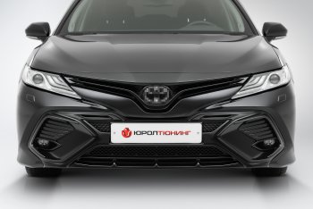 16 999 р. Накладка в центральный воздухозаборник переднего бампера Harius  Toyota Camry  XV70 (2017-2021) дорестайлинг (Неокрашенная)  с доставкой в г. Воронеж. Увеличить фотографию 5