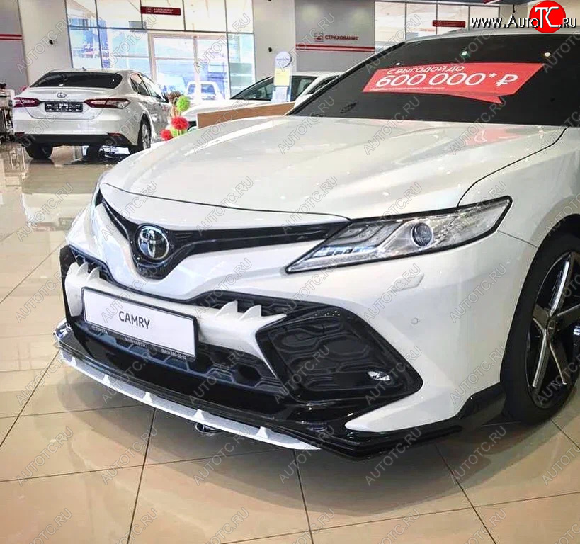 24 999 р. Решетка в передний бампер HEMMES Toyota Camry XV70 дорестайлинг (2017-2021) (неокрашенная)  с доставкой в г. Воронеж